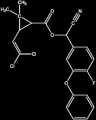 Ciflutrina (Cyfluthrin; nome chimico IUPAC: 2,2-dimetil-3-diclorovinilcis/transciclopropanecarbonicacid-alpha-ciano-3'-phenoxi-4'-fluorobenzilester;