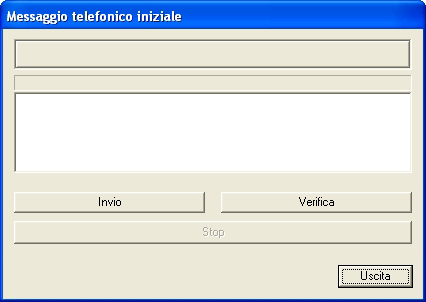 INVIO DEL MESSAGGIO TELEFONICO INIZIALE ALLA CENTRALE Per inviare il messaggio iniziale alla centrale di allarme occorre : Accedere al software di programmazione della centrale Selezionare la