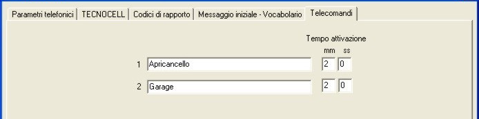 MESSAGGIO INIZIALE REGISTRATO ATTRAVERSO TELEFONO Il messaggio può essere registrato da remoto utilizzando un telefono nel corso di una comunicazione con la centrale di allarme.