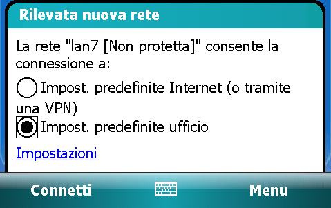 Connessione alla LAN Wireless 8-2 Sulla schermata Oggi, toccare Manager (Gestore comunicaz). Toccare per avviare Communication, Programmi, quindi toccare Communication Manager.