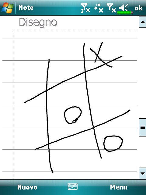 Disegnare sullo schermo È possibile disegnare sullo schermo seguendo la stessa procedura utilizzata durante la scrittura sullo schermo medesimo.