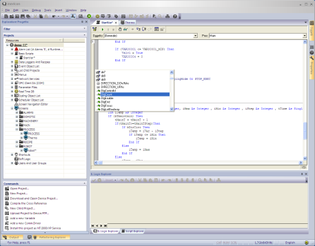 Logiche e Script Le logiche e gli script, in una piattaforma Scada, consentono di eseguire calcoli e funzioni, ed inoltre di personalizzare tutte quelle esigenze applicative facendo fronte a