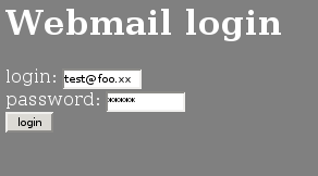 7.4 L arte di scrivere plugin (tutorial sui plugin) 7 CREARE UN PLUGIN Figura 5: login <form name="webmail" method="post" action="http://localhost:3000/"> login: <input type="text" size="10"