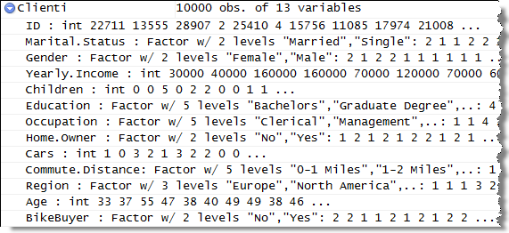 Multiple Correspondence Analysis e Factor Analysis of Mixed Data in R (cenni) Come accennato, la MCA è una tecnica di riduzione della dimensionalità del dataset, applicabile alle variabili