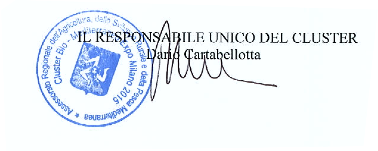 Assessorato regionale dell'agricoltura, dello sviluppo rurale e della pesca mediterranea Dipartimento della pesca mediterranea Ufficio del Responsabile Unico della Regione Sicilia per il Cluster