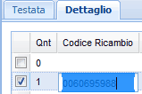 Gestione preventivi 61 La griglia contenente le voci da inserire nel documento fiscale, presenta vari campi alcuni di questi editabili.