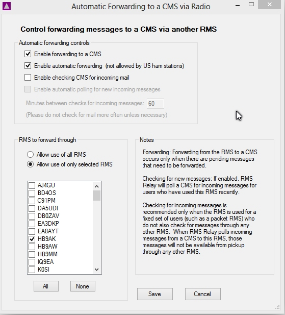 vengono memorizzati localmente e non verranno trasferiti ai CMS anche se internet è disponibile ma possono essere trasferiti ad un altro Trimode HF via RF.