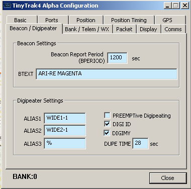 Qui alcune schermate di configurazione del TT4 Prestate attenzione al fatto che questa è una configurazione base, potete personalizzarla a vostro piacere, ed in base alle esigenze.