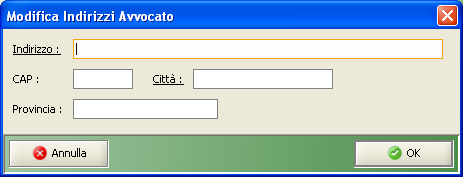 Pag. 80 Per inserire l indirizzo bisogna attivare il pulsante