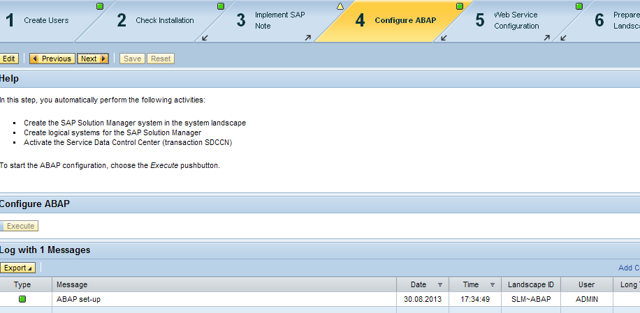 Conffiigure ABAP Web