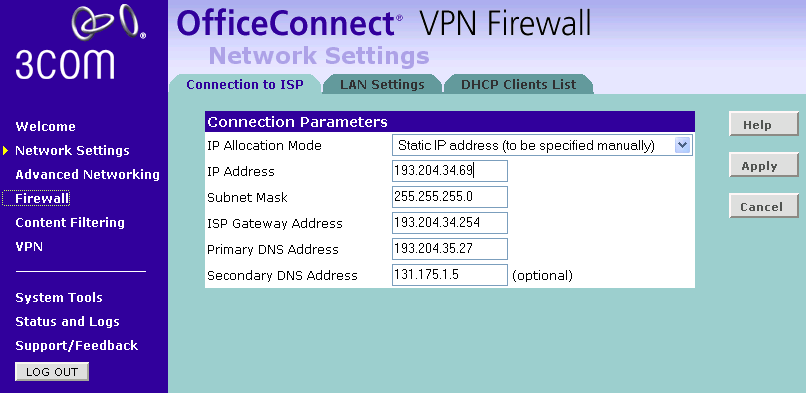 Esempi Esempio di applicazione di un firewall per proteggere una rete privata interna (SOHO home, etc...) dalla rete pubblica (Internet).