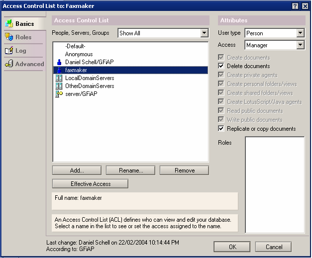 Schermata 11: Aprire il database di GFI FaxMaker 2. Selezionare il server e scegliere il database GFI FaxMaker. Fare clic su Apri. 3.