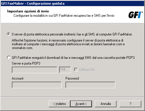 Al termine dell installazione, eseguire la configurazione guidata di GFI FaxMaker. Per ulteriori informazioni, fare riferimento a Eseguire la configurazione guidata di GFI FaxMaker (pagina 33). 4.