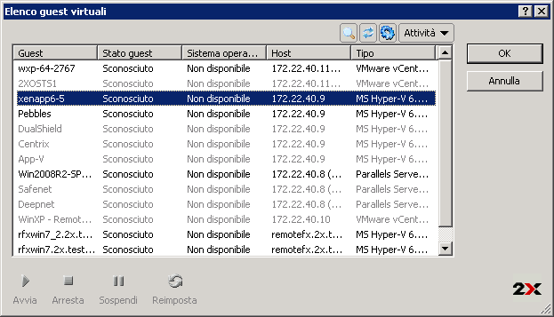 Gestione di 2X Templates nella scheda 2X Templates Creare un 2X Template Requisiti: Per creare un template di una workstation Windows, il computer va configurato per ottenere un IP tramite un server