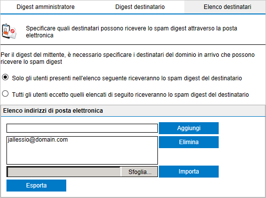 Schermata 89: elenco destinatari spam digest 4.