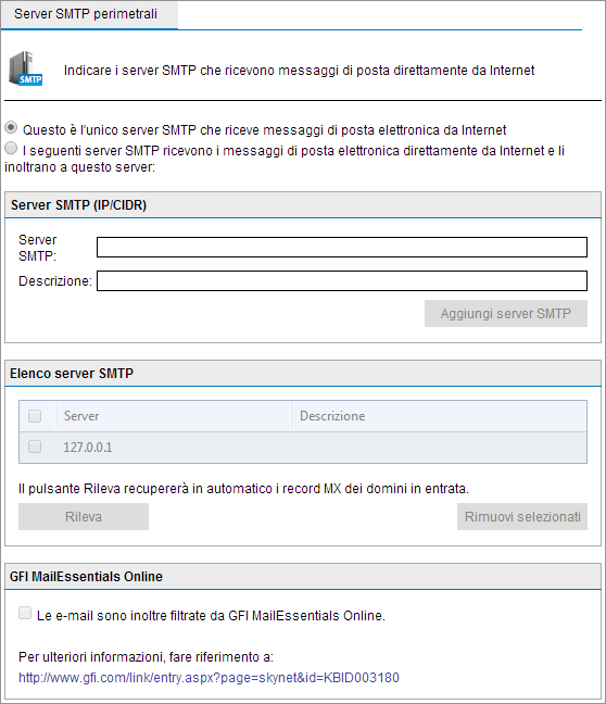 Schermata 127: impostazioni server SMTP perimetrali 2.