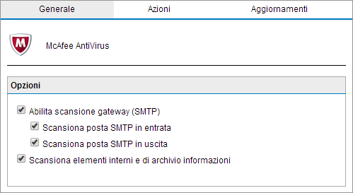 8. Per abilitare l aggiornamento automatico per il del motore selezionato, dalla scheda Aggiornamenti, selezionare Controlla automaticamente aggiornamenti. 9.