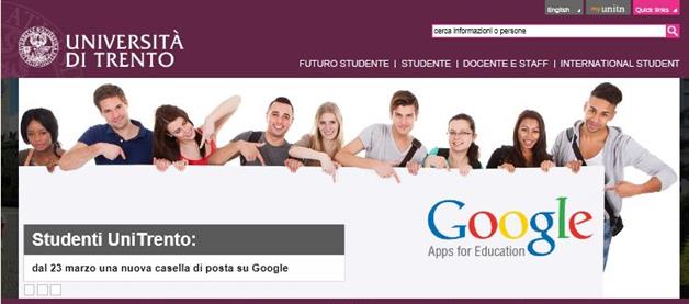 La nostra prima migrazione al Cloud è stata del servizio che collegava un indirizzo privato degli studenti ad un alias del tipo nome.cognome@studenti.unitn.