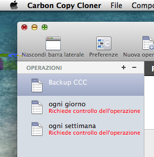 Aggiornamento da Carbon Copy Cloner 3.