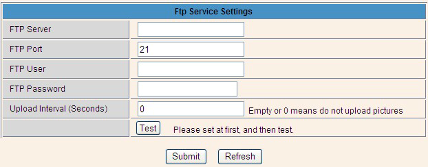 Per Configurare il servizio FTP, potete compilare i parametri come riportato di seguito: Figura 3.32 Le impostazioni di cui sopra sono altrettanto simili alle impostazioni Mail del server.