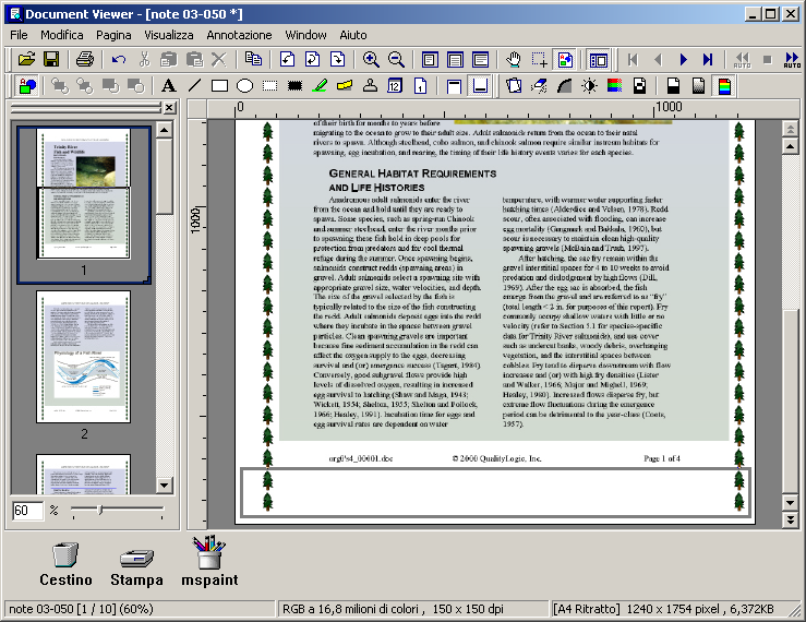 Document Viewer Menu Annotazione Intestazione Consente di creare un'annotazione nell'intestazione. Piè di pagina Consente di creare un'annotazione del piè di pagina.