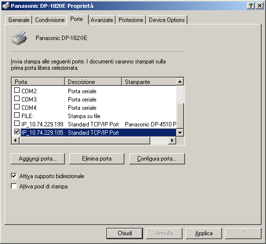 Installazione del monitor LPR (Line Printer Remote) Windows 2000/Windows XP/Windows Server 2003 10 Cliccare Chiudi. 11 Cliccare Applica. Cliccare OK.
