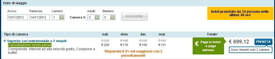 Figura 3.8 Query su Expedia ( www.expedia.it ).