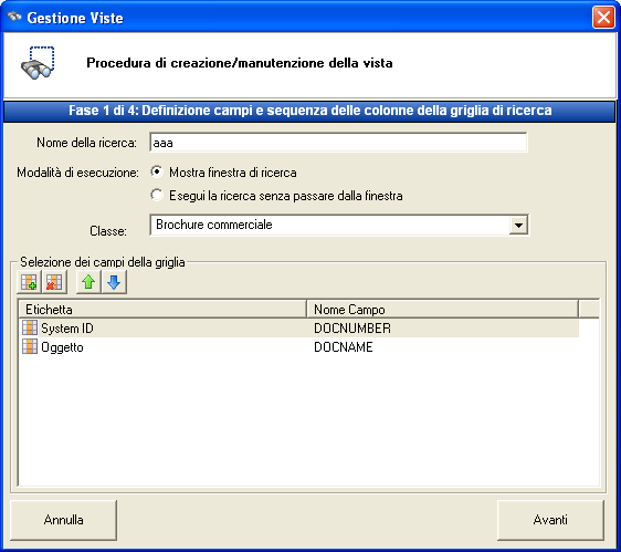 Strutturare la definizione dei campi In ARXivar è possibile strutturare la definizione dei campi che compongono il profilo del documento, ossia quelle informazioni che caratterizzano il documento (ad