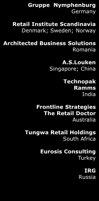 Williams Group Canada Gruppe Nymphenburg Germany Retail Institute Scandinavia Denmark; Sweden; Norway Architected Business Solutions Romania