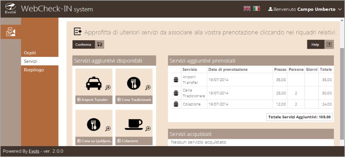 pp. 35 Dalla procedura WebCheck-In il cliente potrà acquistare servizi addizionali con un semplice click del