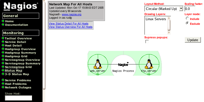alias members Linux Servers web_server, ftp_server e ora il servizio da controllare.