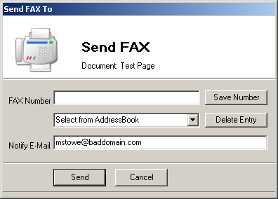 Adesso siamo pronti per spedire fax direttamente da qualunque applicazione che permette l utilizzo di una stampante.