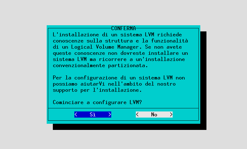 3 YaST Yet another Setup-Tool Figura 3.15: YaST Logical Volume Manager Se un LV (p.e. /usr) è pieno, potete ingrandirlo con la configurazione adatta.