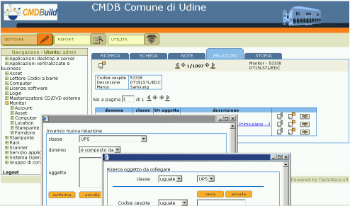 creazione di categorie e macrocategorie per la classificazione degli "Asset", compilabili con i valori di interesse di ogni organizzazione definizione di ruoli e autorizzazioni differenziabili per le