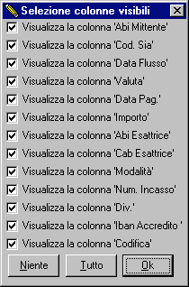 Fig. 18 Finestra di Situazione bollettini In questa finestra sono visualizzate tutte le informazioni utili al cliente per una completa informazione sui bollettini.