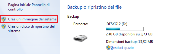 G. Pettarin IT security Creare un immagine del sistema È possibile creare un'immagine del sistema che includa una copia di Windows e copie dei programmi, delle impostazioni di sistema e dei file, con