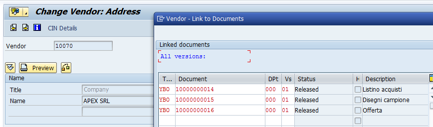 Business case: folder documentale ufficio acquisti Attraverso l Easy DMS è possibile creare facilmente il folder del fornitore archiviando i documenti e creando il link con l anagrafica del fornitore