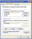 Utilizzo dell interfaccia utente avanzata basata sul web Impostazione della utility wireless Windows XP per utilizzare la protezione WPA-PSK Per utilizzare la protezione WPA-PSK, accertarsi di