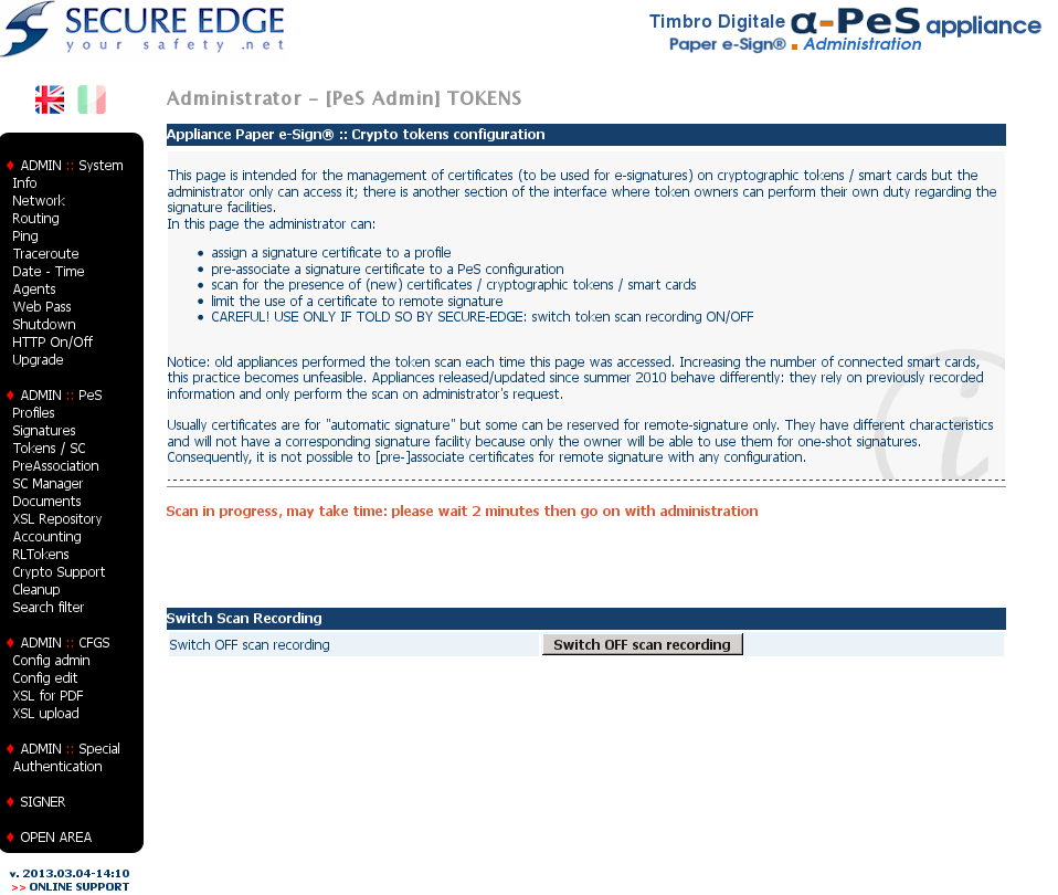 5. Secure Edge, ricevuto il CSR (pack), emette il certificato per il titolare, nonché il relativo Certificate Pack 6.