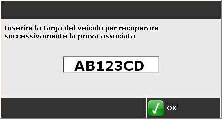 13. Inserire la targa desiderata