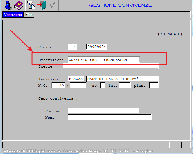 3.5 Comunicazione di avvio procedimento (SPM7006930) E stata aggiornata la Comunicazione di avvio procedimento (COMAVVIO), prevedendo fino ad un massimo di 10 componenti. 4 Stato civile 4.