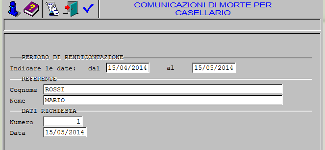 Il programma propone come periodo di rendicontazione l ultimo mese.