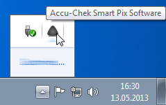Capitolo 3, Avvio e configurazione del software Accu-Chek Smart Pix Se sono state attivate una o più funzioni automatiche (ad eccezione degli aggiornamenti), la chiusura della finestra del programma