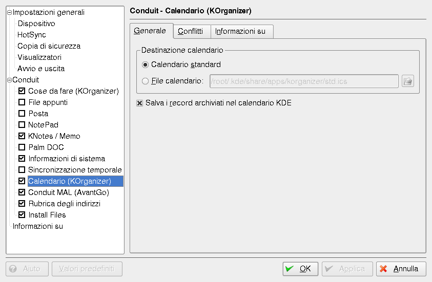 percorso completo manualmente o attivare esplicitamente la visualizzazione dei file nascosti (file dot) nella finestra di dialogo per la selezione dei file. Il tasto di scelta rapida di default è F8.