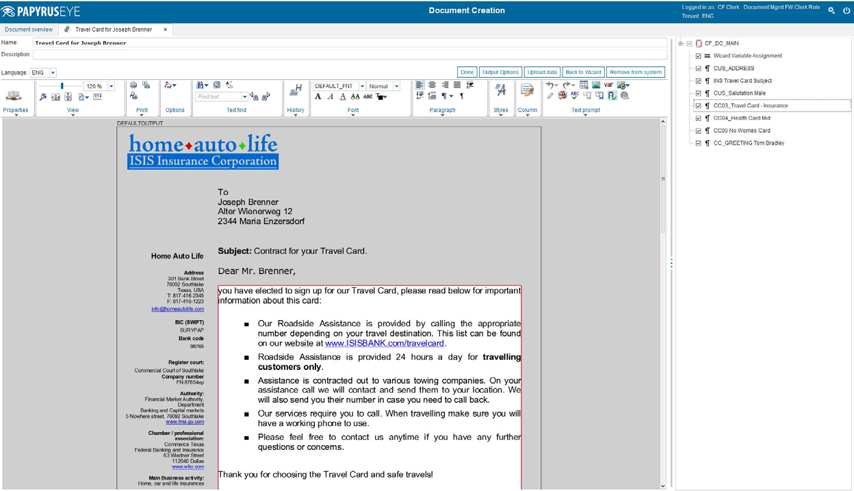 Visualizzazione da PC di tutti i documenti in formato AFP, compresi font AFP raster e outline. Formattazione interattiva di form per documenti di tipo dinamico, con prompting ed elaborazione di testo.