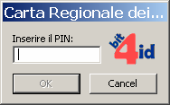 Poiché l autenticazione avviene attraverso meccanismi di crittografia a chiave pubblica che necessitano dell utilizzo della chiave privata risiedente sulla carta, dopo aver selezionato il relativo