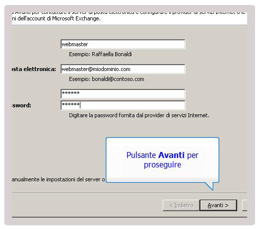 Compilare i rispettivi campi: Nome, Indirizzo di posta elettronica e relativa Password, nella forma