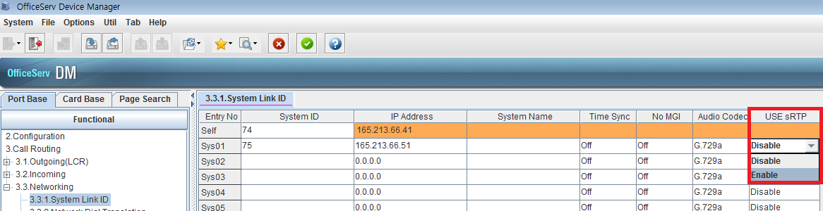 - L utilizzo della crittografia srtp per le comunicazioni dei telefoni Wi-Fi OSPP richiede l impostazione di USE srtp in tabella DM 2.7.3 Informazioni WIP.