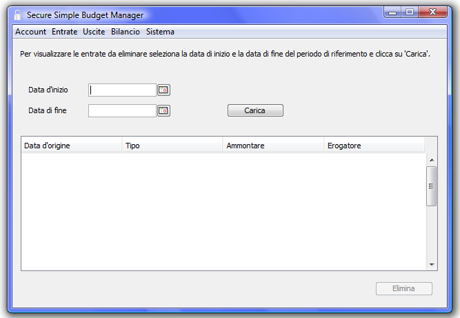 Screenshot dell applicazione Form per l