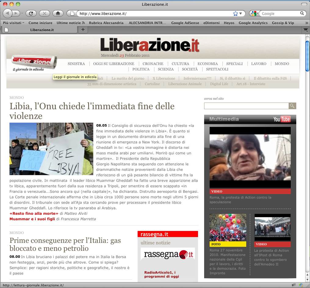 Liberazione.it Indirizzo: www.liberazione.